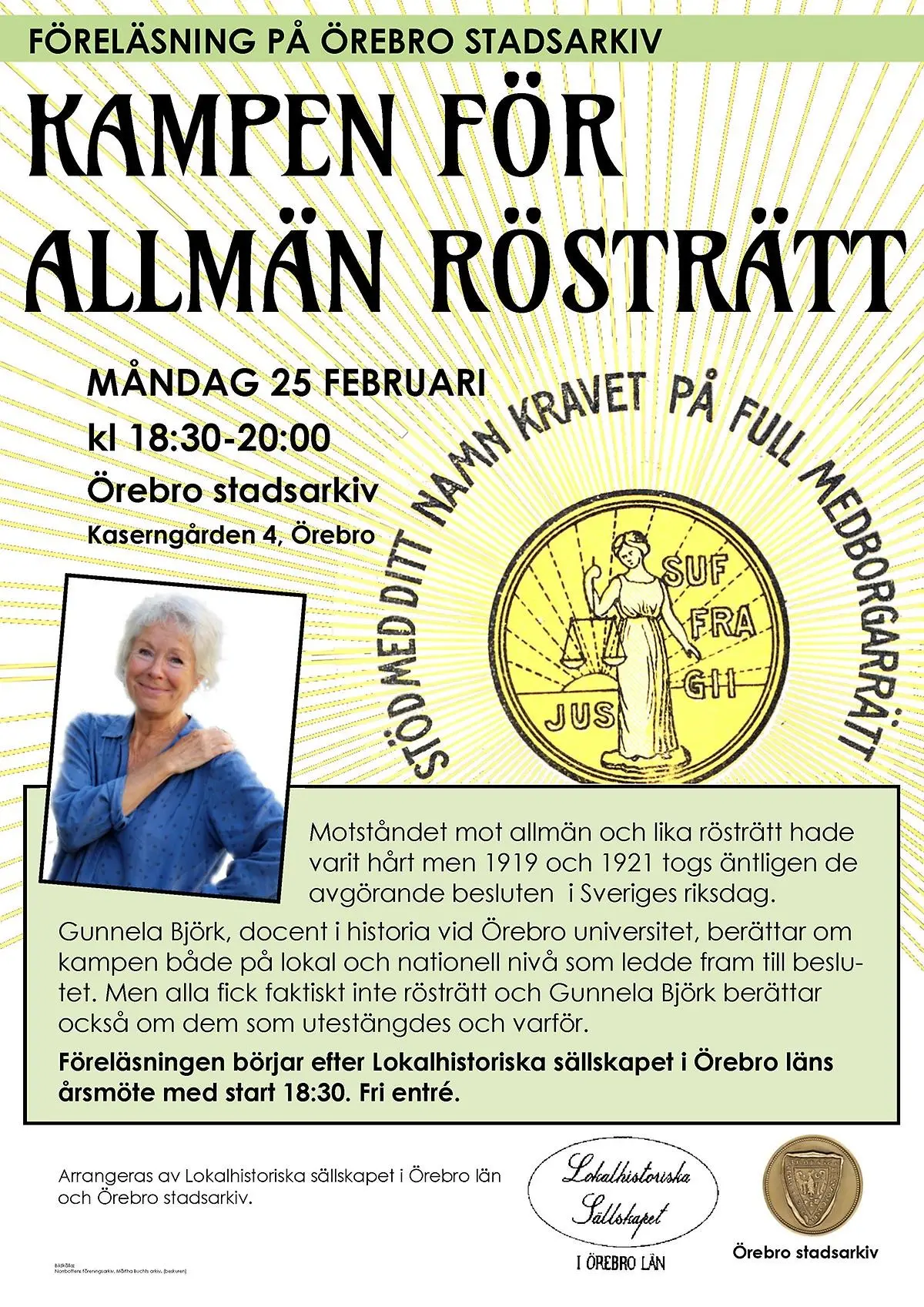 Affisch Kampen för allmän rösträtt