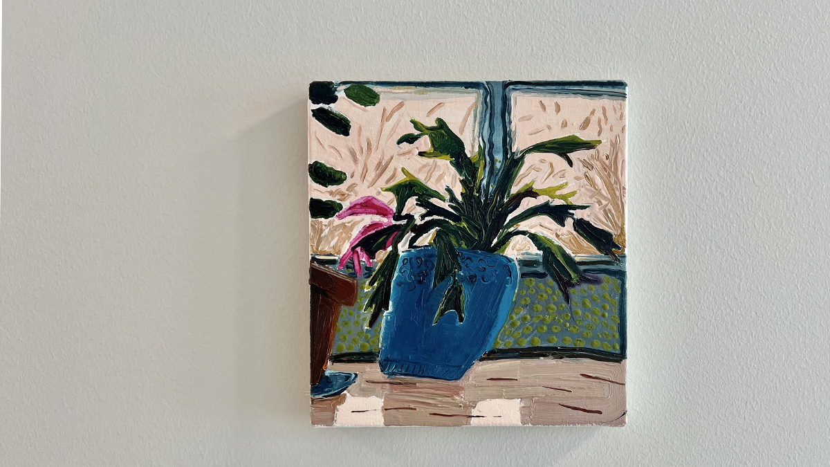 Christoffer Long ”March blooming november cactus” Måleri, 2021 
