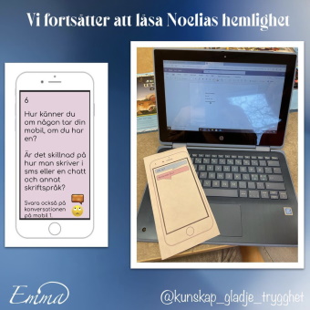 Dator och en skrivbok
