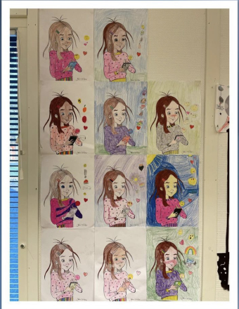 Eleverna har ritat figuren Nollan