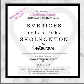 Bild på olika skolkonton på Instagram