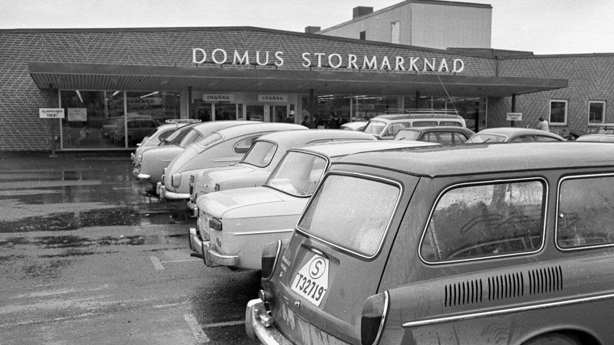 Stormarknaden Domus på Aspholmen, 1965. Bild Örebro Kuriren.