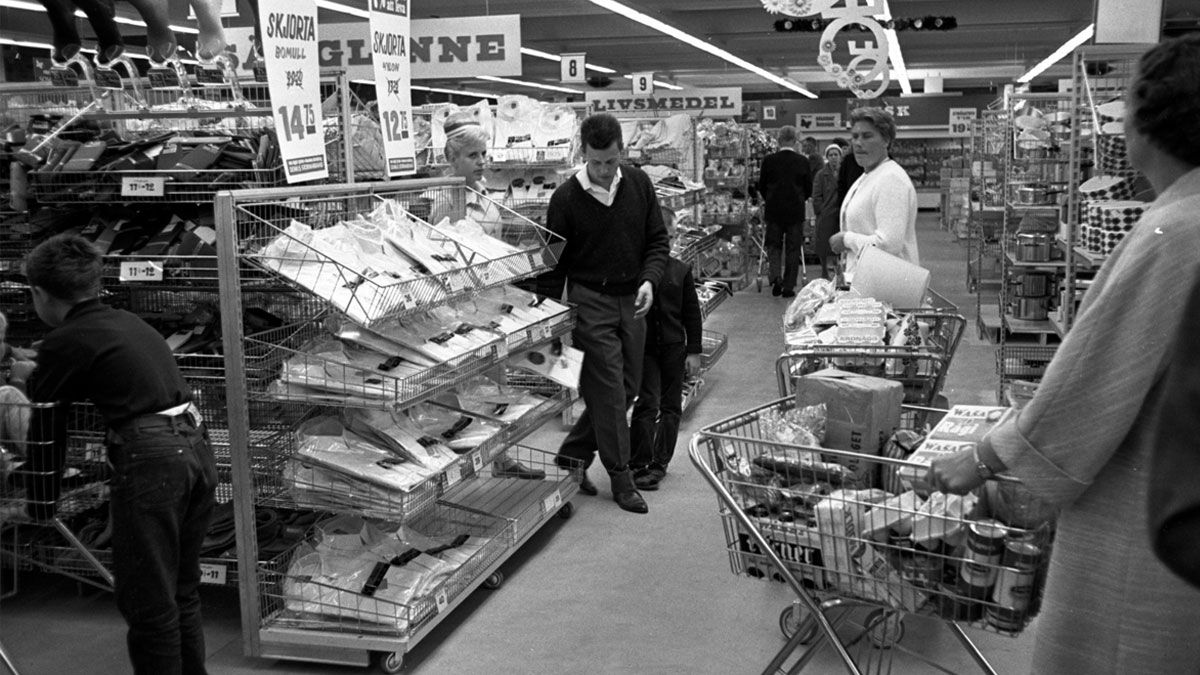 Stormarknaden Domus på Aspholmen, 1965. Bild Örebro Kuriren.