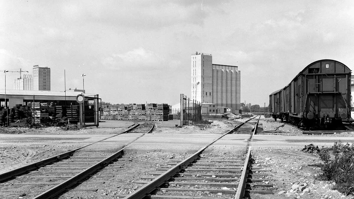 Industrispår i Aspholmen, 1964. Bild. Unvér, Järnvägsmuseet.