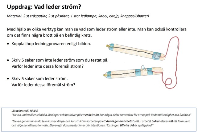 uppddragskort el vad leder ström