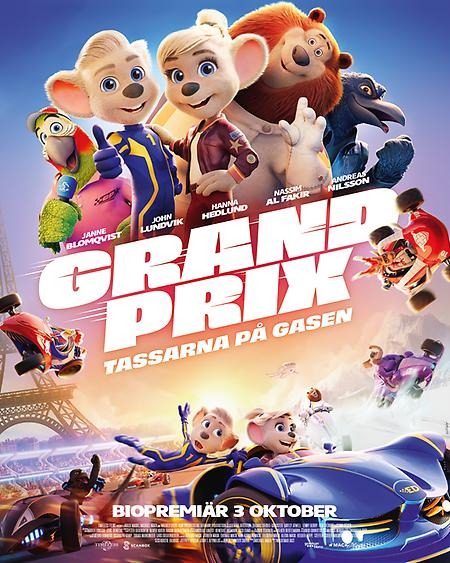 Filaffisch av Grand Prix. Tecknade möss