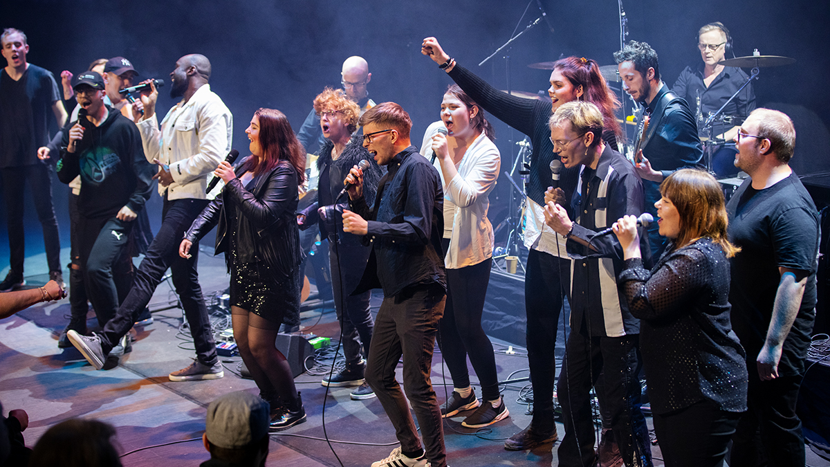 Funkis Bro uppträdde på Konsert för Ukraina i mars. Foto: Karin Foberg.